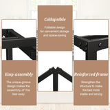 TUYOHW Twin Bed Frame with 18 Inch Tall Underbed Storage Space, Metal Bed Frame with Max 2000LBS Heavy Duty Metal Slat Support, DIY Headboard Holes, No Box Spring Needed, Easy Assembly, Black TUYOHW