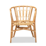 bali & pari Luxio Modern and Contemporary Natural Rattan Dining Chair bali & pari