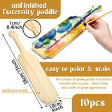 15 Inch Unfinished Wooden Paddle Sorority Paddles Greek Fraternity Paddle Solid Pine Wood Paddle Wooden Frat Paddle Natural Color Craft Wood Ideal for DIY Arts Crafts Home (Classic Style, 10 Pcs) Gerrii