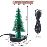 IS Christmas Tree Soldering Project, Icstation 3D Xmas Tree Soldering Kit with LED Flashing Lights Soldering Practice 7 Colors DIY Electronic Assemble Kit for Learning Teaching STEM Educational IS