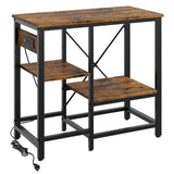 Bestier 20-29-37 Gallon Fish Tank Stand with Power Outlet, 30x13 Metal Aquarium Stand, 6-Leg Reptile Tank Stand with 3-Tier Adjustable Storage Shelves, 400LBS Capacity Bestier