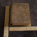Fishkonw Vintage Leather Journal Notebook,7x5Inch 6 Ring Refillable Leather Binder Notebook Travel Journal for Women&Men Fishknow