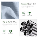 DAKITO Chicken Coop,Large Metal Chicken Run Pen,Walk in Chicken Coops for 6/10 Chickens,Double Door Chicken House with Waterproof & Anti-UV Cover for Backyard. (19.7x9.8x6.4 FT) DAKITO