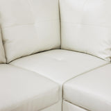 NicBex MZX-Niki-SF-00063-LWJ Sofas & Couches, Left Chaise, White-Faux Leather NicBex