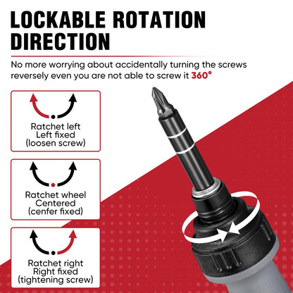 HTAIAYM 11-in-1 Ratcheting Screwdriver Set - Professional Tool with Phillips Slotted Heads, Magnetic Design, Adjustable Length - Portable Screwdriver Kit for Wide Range of Applications - WoodArtSupply