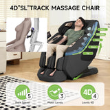 Real Relax 4D Massage Chair Full Body, Zero Gravity Recliner with Negative Ion Purification, Aromatherapy, 20 Auto Modes, Yoga Stretching, Touch Screen, Foot Rollers, Wireless Charger, PS5200 Black Real Relax