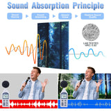 AtawLege Art Acoustic Panels 8 Pack, Sound Proof Panels for Walls, 48"X32" Self-adhesive Sound Absorbing Wall Art, Decorative Acoustical Panels, Acoustic Treatment for Recording Studio(Nature Forest) AtawLege