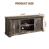 Minifeel Farmhouse TV Stand for 65+ Inch TV, 25" Tall Entertainment Center with Barn Door, Rustic TV Stands for Bedroom with Adjustable Shelf, Wooden TV Consoles for Living Room, Dark Rustic Oak Minifeel