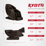 Kyota M380 Genki Massage Chair (Brown), Zero-Gravity Recliner Massage Chair Featuring Calf Kneading Oscillation, Chromotherapy Lights, and Intelligent Voice Command and Control, Reclining Massager Kyota