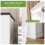 Hasuit Bedroom Dresser with 9 Drawers, 51.2‘’ Long Dresser TV Stand with Charging Station, Farmhouse Dresser Chest of Drawers, Large Wood Storage Organizer Dresser for Bedroom Living Room, White/Black Hasuit