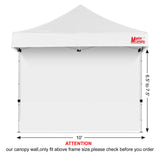MASTERCANOPY Instant Canopy Tent Sidewall for 10x10 Pop Up Canopy, 1 Piece, White MASTERCANOPY