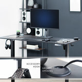 VIVO Electric 55 x 24 inch Stand Up Desk, Complete Height Adjustable Standing Home & Office Workstation with Memory Controller, Black Top, Black Frame, DESK-E155TB VIVO