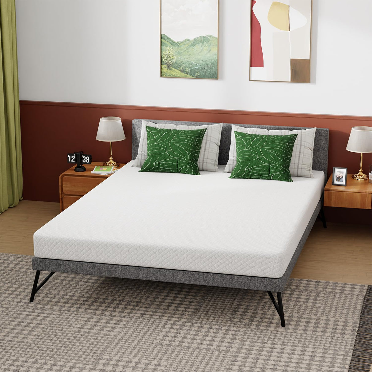 Queen Mattress 6 inch Gel Memory Foam Mattress Queen Mattresses Medium Firm Mattresses for Cool Sleep Relieving Pressure Relief CertiPUR-US Certified Mattress in a Box FDW