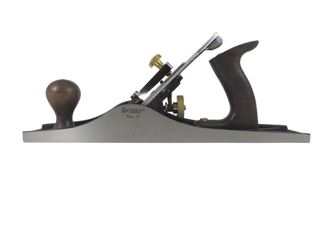 Taytools 469607 Jack Smoothing Bench Hand Plane #5, 14-1/4 Inch Sole, Ductile Cast Body, Lapped Sides and Bottom, Blade RHC 55-60, Sapele Handle and Tote Taytools