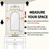 Medicine Cabinet with Mirror 16 x 30 Inch,Black Bathroom Mirror with Storage,Vanity Mirror with Storage,Metal Framed Arched Bathroom Cabinet Surface Mount with 3 Adjust Shelves Generic