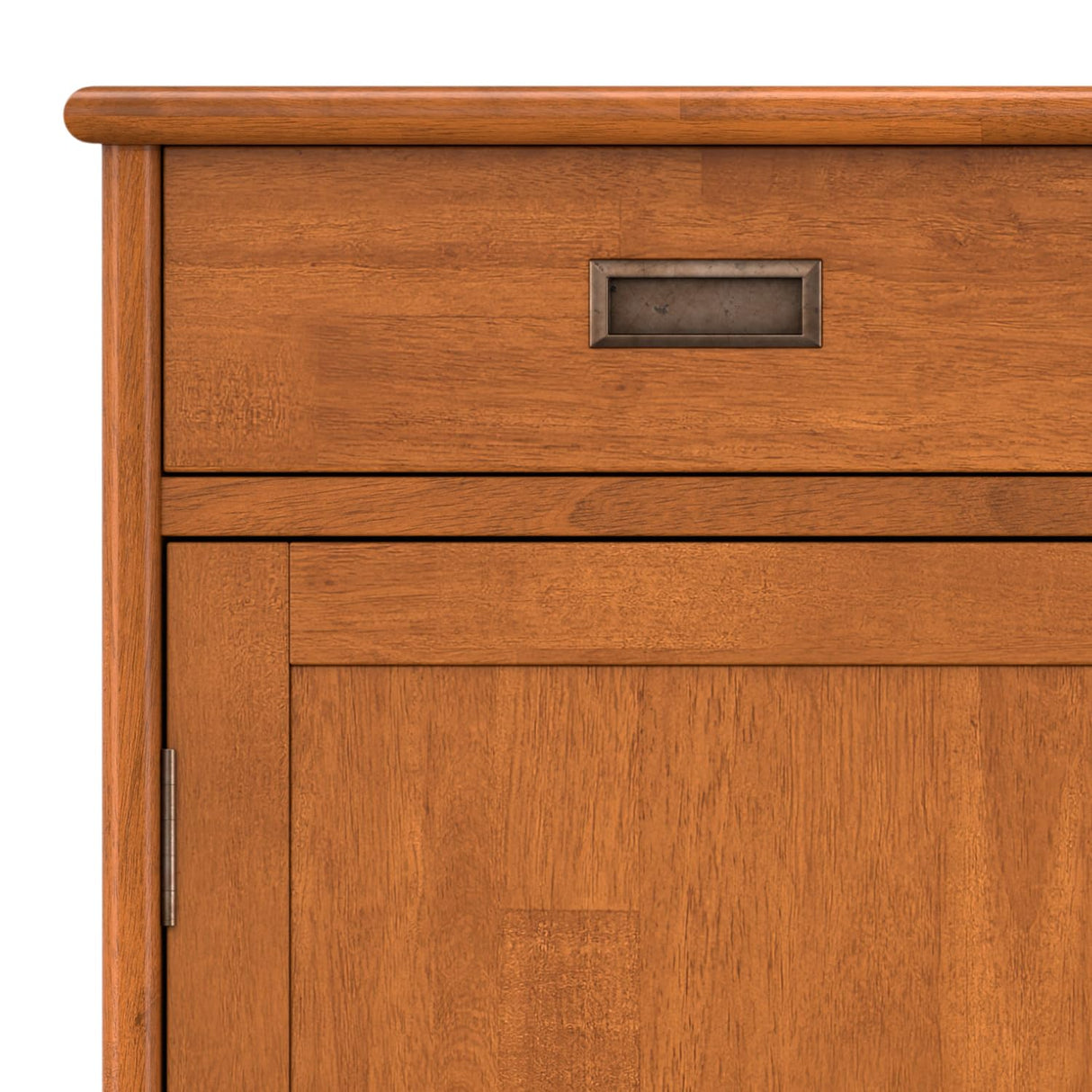 SIMPLIHOME Draper Solid Hardwood Wide Mid Century Modern Storage Cabinet for The Living, Entryway and Family Room, 36 inch, Teak Brown SIMPLIHOME