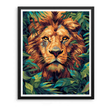Natuyalo Paint by Numbers Kit for Adults Beginners, 16x20 Inch Canvas Painting by Number Drawing Paintwork with 3 Pcs Paintbrushes Acrylic Pigment, Lion in The Jungle Natuyalo