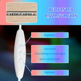 EATAKWARD 4 Pcs 5.9" Wood Rectangle Light Display Pedestal, Wooden LED Display Base Dimmable Colorful Lights Lamp Stand with USB Cable for Acrylic, Crystal, Night Light (Inner Slot, Oval base) EATAKWARD