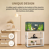 Avolander Fish Tank Stand Metal Aquarium Stand 40-50 Gallon, Double Layer Metal with Storage Weight Capacity 760lbs, 31.5 X 27.56 X 17.72 inch, White Walnut Brown Avolander
