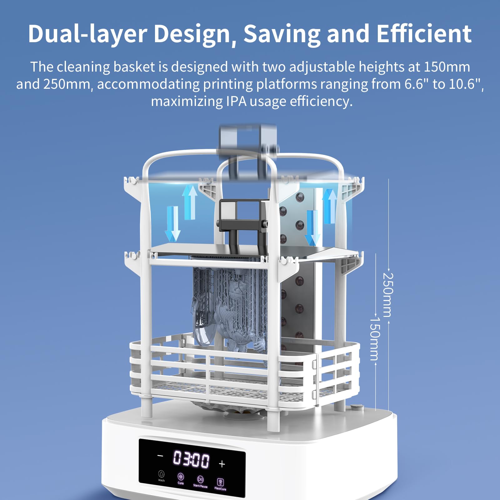 ANYCUBIC Wash & Cure Plus 3.0, Large Size for Anycubic Mono M5s LCD MSLA SLA 3D Printer, Powerful Curing Light, Improved IPA Usage, Cleaning Volume 8.97''x5.03''x10.23'' - WoodArtSupply