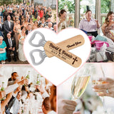 Personalized Wedding Favor Gifts for Guest, Wooden Bottle Openers Set with customized Couple's Name & Wedding Date, Pack of 15, 20, 25, 30, 40, 50, BAYLN