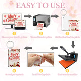 SPOKKI 180 Pieces Sublimation Keychain Blanks Bulk, Double Side Heat Transfer Sublimation Ornament Blanks Blanks, 60 Sets Keychain Rings and Jump Rings for DIY Keychain Crafting (Rectangle) SPOKKI