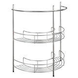 Pedestal Sink Organizer - Compact Under the Sink Rack with 2 Storage Shelves and Towel Holder - Space Saving Bathroom Storage by Lavish Home Lavish Home