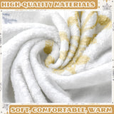 Buryeah 50'' x 60'' Winter Snowflake Throw Blanket White Let It Snow Blanket Plush Warm Gold Silver Christmas Winter Decor for Sofa Couch Bed Buryeah