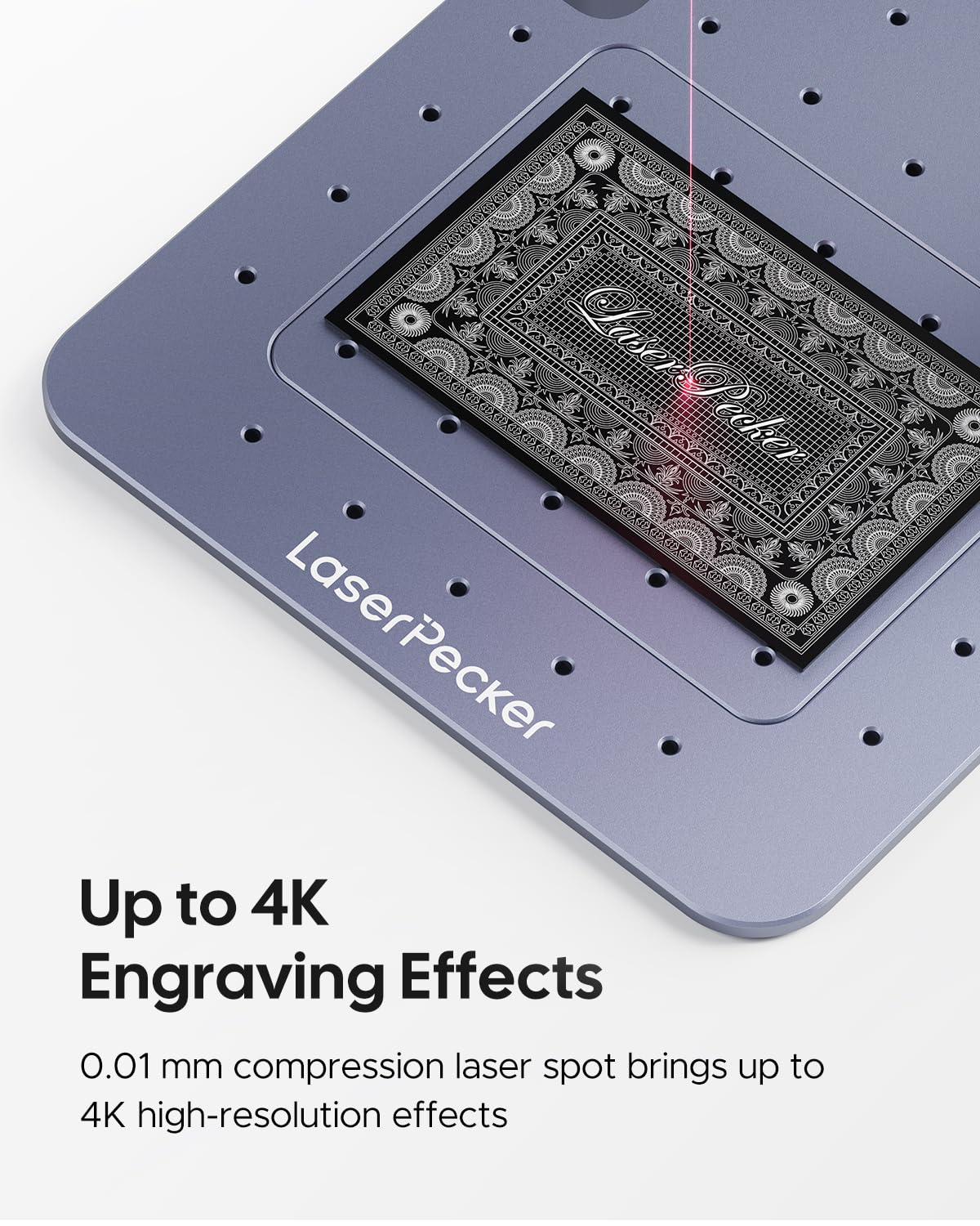 LaserPecker 3 Laser Engraver for Metal & Plastic Marking, 1064nm Pulsed Infrared Laser Engraving Machine with 800 mm/s High Speed Marking - with Versatile Electric Roller LaserPecker