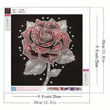 Special Shaped Diamond Art Painting Kits for Adults, Rose Flower 5D Diamond Painting Kits for Adults Beginner,DIY Crystal Diamond Dots Gem Art Craft for Home Decor 11.8 x 11.8 inch GEMFAMILY