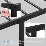 Yaheetech Classic Metal Platform Bed Frame Mattress Foundation with Victorian Style Iron-Art Headboard/Footboard/Under Bed Storage/No Box Spring Needed/Twin Size Black Yaheetech