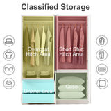 Jiaoun 78.74" 4-Door Armoire Wardrobe Closet, with Drawers and Shelves,Armoires and Wardrobes with Hanging Rod, Wooden Wardrobe Closet（White） 63" L x 20.39" W x 78.74" H Jiaoun