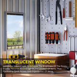 Grovellis Update Version 6x4 FT Outdoor Metal Storage Shed, Single Door, 1 Clear Window, Tool Shed for Garden, Patio, Backyard Nightblue Grovellis