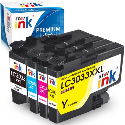 Starink LC3033XXL Replacement for Brother LC3033 LC-3033 LC3035(BK/C/M/Y) Ink Cartridge Compatible with MFC-J995DW MFC-J805DW MFC-J815DW Printer(4 Packs)