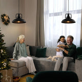 SESIMENT Black Pendant Light 12.5 inches 3 Packs, Farmhouse Pendant Light, Industrial Pendant Lighting, Kitchen Pendant Lights, Pendant Lights Kitchen Island for Dinning Room Entryway Barn SESIMENT