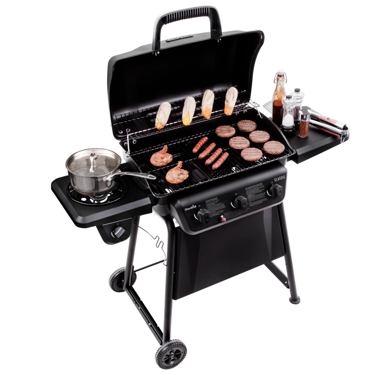 Char-Broil® Classic Series™ Convective 3-Burner with Side Burner Propane Gas Stainless Steel Grill - 463773817-P2 Char-Broil