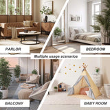 ETCZOYE Nursery Rocking Chair Teddy Upholstered Glider Rocker with Footrest Accent Chair with High Backrest Armchair Comfy Side Pocket Chair for Living Room, Bedroom, Offices (Large Green) ETCZOYE