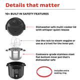 Instant Pot Pro (8 QT) 10-in-1 Pressure Cooker, Slow Cooker, Rice/Grain Cooker, Steamer, Sauté, Sous Vide, Yogurt Maker, Sterilizer, and Warmer, Includes App With Over 800 Recipes, Black Instant Pot