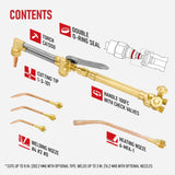 RX WELD Medium Duty Oxy Acetylene Torch Kit with Check Valves, Heating Nozzle-6-MFA-1 Gas Cutting Welding Brazing RX WELD