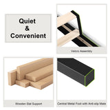 Feonase Velvet Twin Platform Bed Frame with Button Tufted Headboard, Upholstered Bed with Wooden Slats Support, No Box Spring Needed, Easy Assembly, Noise-Free, White Feonase