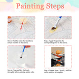 Auremi Mountain Paint by Numbers Kits for Adults Beginners,Easy Sunset Paint by Numbers on Canvas Framed DIY Landscape Painting by Numbers for Gift Home Wall Decor 8x12 Inch Auremi