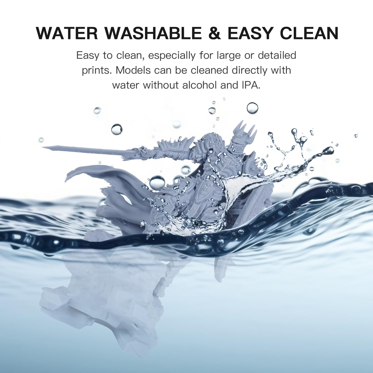 NOVA3D Water Washable 3D Printer Resin, High Toughness 3D Printing Photopolymer Resin, High Precision 405nm UV Fast Curing 3D Resin for LCD/DLP/SLA Resin 3D Printers, Low Odor(Gray, 1kg) NOVA3D