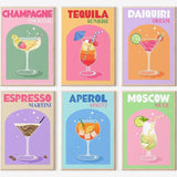 DAZZLEDOTS 6 Pack Diamond Art Kits for Adults, Cocktail Diamond Painting 5D Diamond Art Kits for Beginners Retro Cocktail DIY Full Drill Paint by Diamonds Dot Gem Art for Home Wall Decor 12x16Inch DAZZLEDOTS