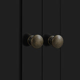 Topeakmart Wood Shoe Cabinet, Floor Storage Container with 4 Storage Shelves for Entryway Bathroom Living Room, Black Topeakmart