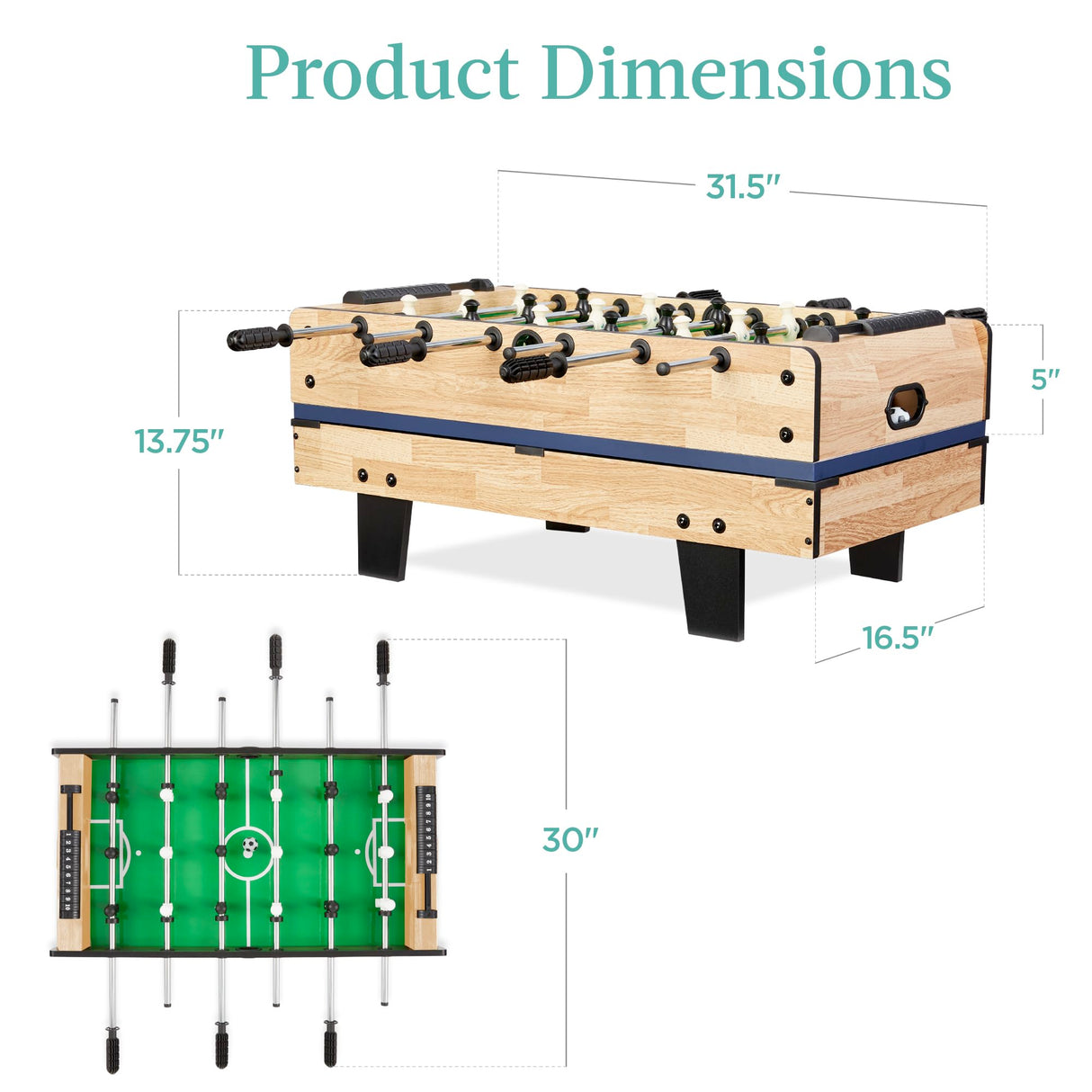 Best Choice Products 11-in-1 Kids Combo Game Table Set w/Ping Pong, Foosball, Air Hockey, Shuffleboard, Bowling, 5 Accessory Bags - Light Wood Best Choice Products