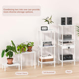 YUFAM End Table with Charging Station,Small Side Table,2-Tier Nightstand with Storage Shelf,Sofa Bedside Table for Small Spaces in Living Room,Bedroom,Office,Easy Assembly,White YUFAM