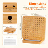 Lifewit 5.9" Crochet Blocking Board with 10 Pegs, Bamboo Granny Square Blocking Board for Knitting and Crochet Projects, Blocking Mats for Crocheting, Crocheting Accessories Gifts for Crocheters Lifewit