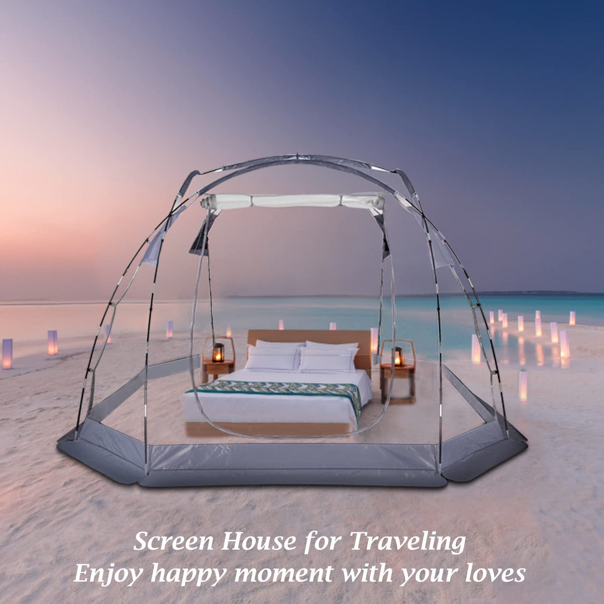 Bubble Tent 4-6 People Transparent Tent 10 'x10' Outdoor Tent Cold and Waterproof Suitable for Terrace, Canopy, Backyard Star Watching Camping Portable Tent VEIZXUN