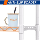 REGILLER 5-Wire Shelving Metal Storage Rack Adjustable Shelves,Standing Storage Shelf Units for Laundry Bathroom Kitchen Pantry Closet(White,11.8" D x 16.6" W x 53.5" H) REGILLER