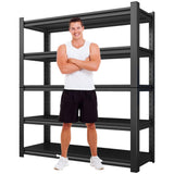 AOJUFEO Garage Shelving Heavy Duty 5 Tier Adjustable Metal Storage Shelf Industrial Rack Easy Assembly for Basement, Warehouse, Garage Storage Organization 16" D x 36" W x 72" H AOJUFEO